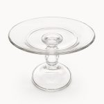 Classic clear glass pedestal cake stand