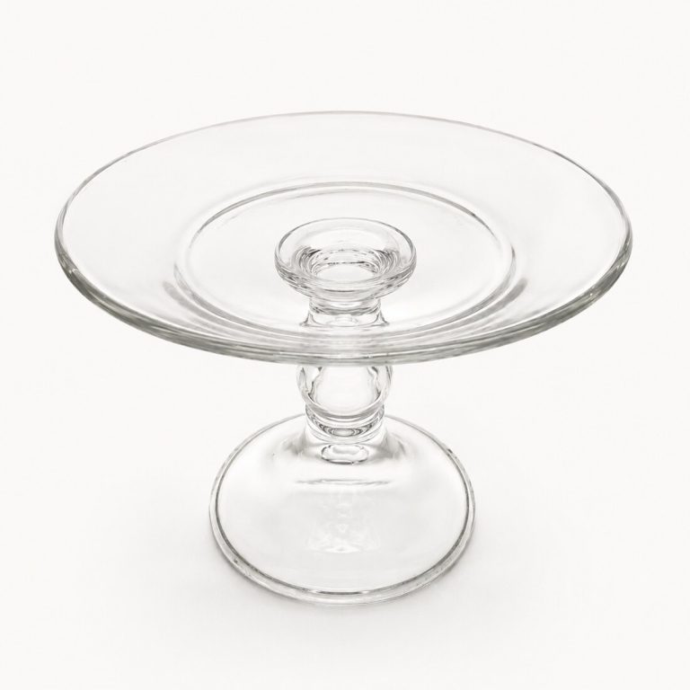 Classic clear glass pedestal cake stand