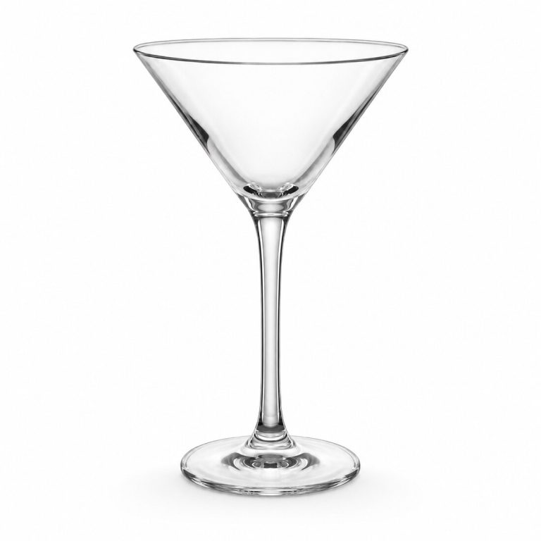 Classic martini cocktail glass