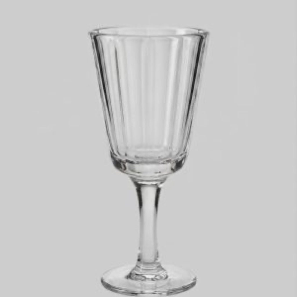 Copa vintage acanalada de cristal