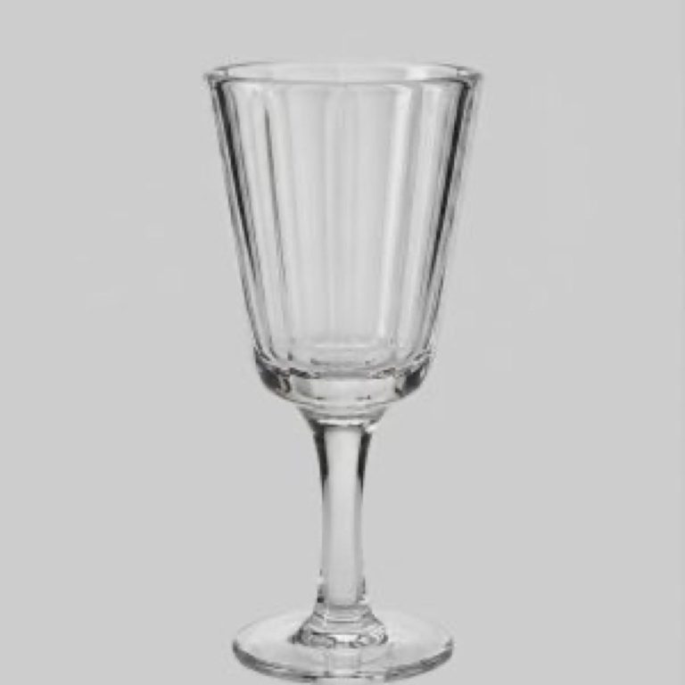 Vintage fluted wine goblet
