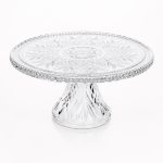 Cut crystal pedestal cake stand