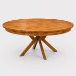 Round wooden table