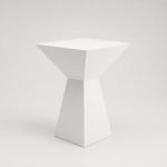 White geometric cocktail pedestal