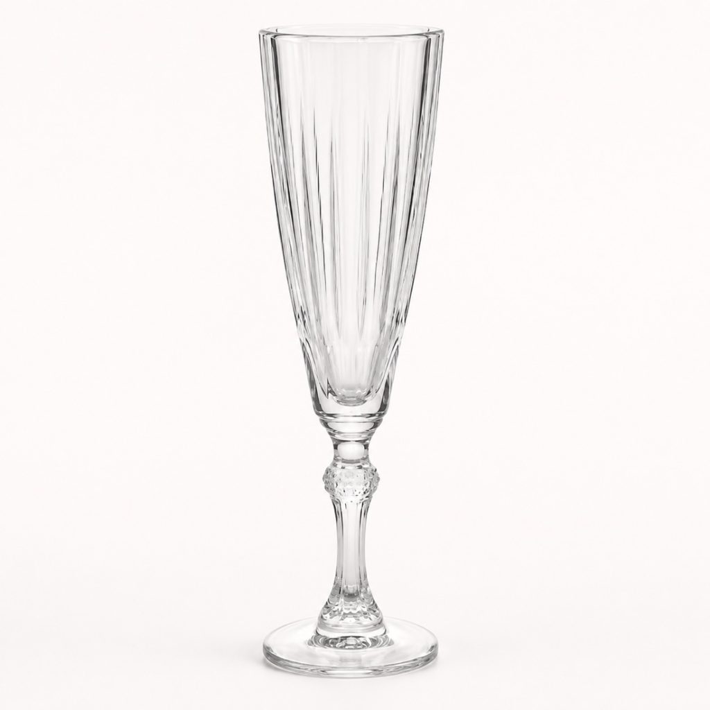 Vintage fluted champagne glass