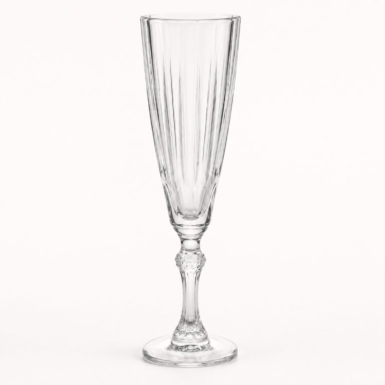 Vintage fluted champagne glass