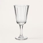 Copa vintage acanalada de cristal