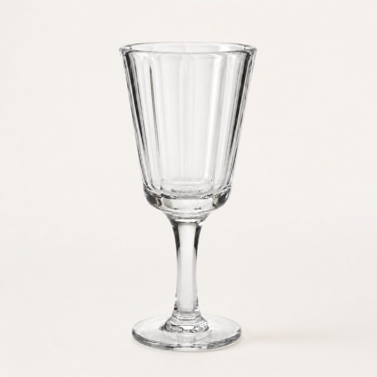 Copa vintage acanalada de cristal