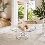 Classic clear glass pedestal cake stand