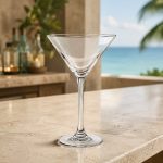 Classic martini cocktail glass