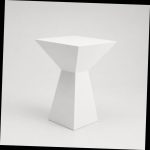 White geometric cocktail pedestal