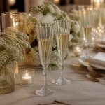 Vintage fluted champagne glass