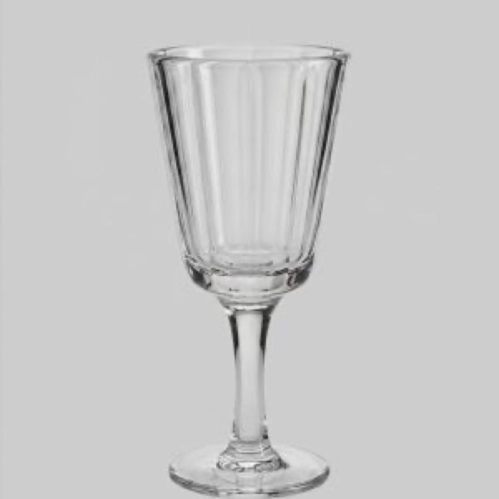 Copa vintage acanalada de cristal