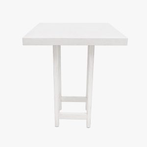 Square frame cocktail high table - White