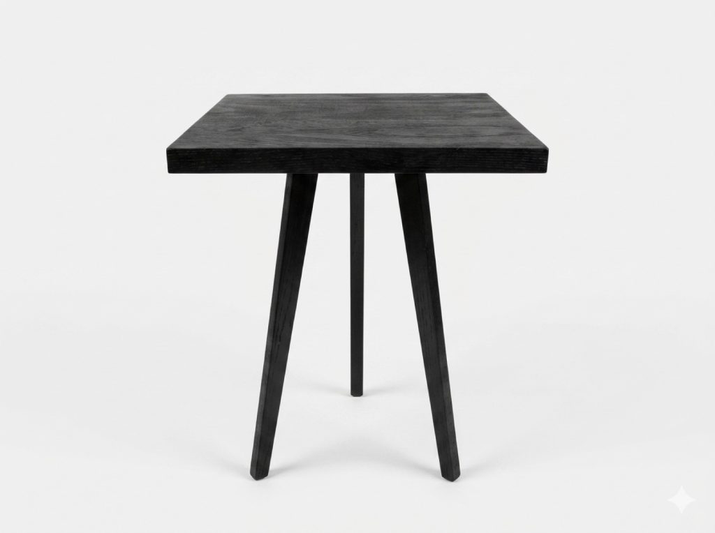 Square tripod cocktail high table - Black